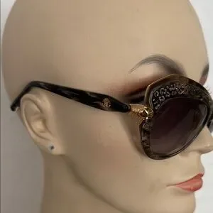 Authentic Roberto Cavalli Taygeta Elegant Gold and Brown Sunglasses Roberto Cavalli | Accessories | Authentic Roberto Cavalli  main image 2